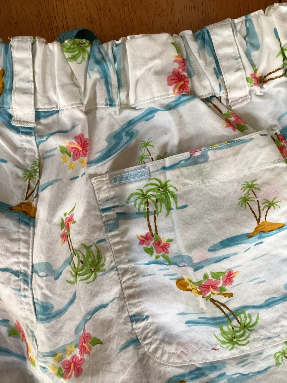 Vintage American Girl - Girl Size Island Vacation Shorts Tropical Floral size 12